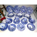 A quantity of Spode Italian pattern tableware, approximately 38 pieces, COLLECT ONLY