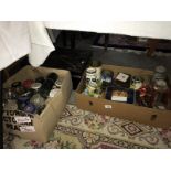 2 boxes of vintage tins and jars containing nails, screws etc, COLLECT ONLY