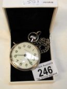 A Roxedo pocket watch in good working order on chain