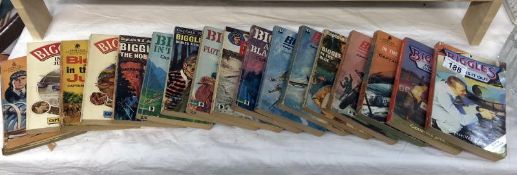 17 vintage Biggles paperback books
