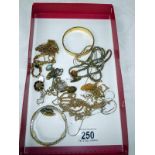 A quantity of gold coloured jewellery