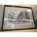 A watercolour signed N. Evans, size 64cm x 49cm, COLLECT ONLY