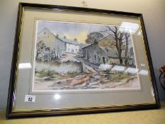 A watercolour signed N. Evans, size 64cm x 49cm, COLLECT ONLY