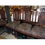 A set of 4 Edwardian mahogany chairs