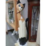 A tall wooden cat. COLLECT ONLY.