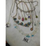 A good lot of assorted necklaces.
