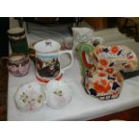 A Mason's jug, Luster jug, tankard and other ceramics.