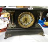 A mantel clock, in working order.