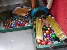 A mixed lot of Christmas decorations.