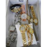 A quantity of ladies wrist watches etc.,