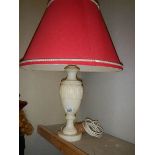 An old marble table lamp.