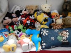 A good lot of soft toys including Club Penguin, Angry Birds, Mickey Mouse etc.,