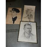 Three good pencil drawings.