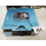 A boxed Fuji Film Fine Pix Av220 camera.