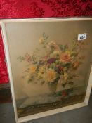 A Vernon ward floral framed and glazed print.
