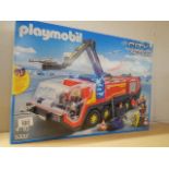 A Playmobil City Action Airport Fire Engine set 5337, new and sealed. COLLECT ONLY.