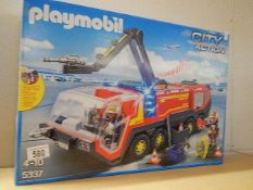 A Playmobil City Action Airport Fire Engine set 5337, new and sealed. COLLECT ONLY.