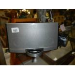 A Bose sound dock portable digital music system, (lights up when plugged in), COLLECT ONLY.