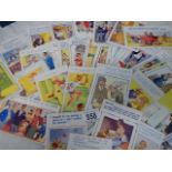 A quantity of humorous postcards.