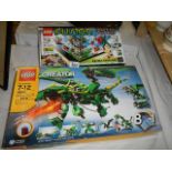 Two Lego sealed box sets: No,21205 Fusion Battle Towers and No.4894 Mythical Creatures.