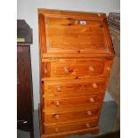 A five drawer pine bureau, COLLECT ONLY.