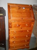 A five drawer pine bureau, COLLECT ONLY.