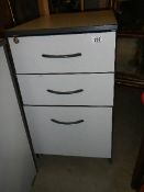 A three drawer filing chest. COLLECT ONLY.