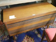 A retro teak radiogram in need of attention, COLLECT ONLY.