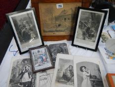 A mixed lot of framed and unframed pictures, COLLECT ONLY.