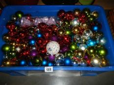 A large box of Christmas baubles. COLLECT ONLY.