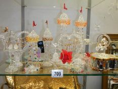 A mixed lot of hand blown glass ornaments. COLLECT ONLY.