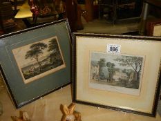 Two framed and glazed rural scenes, COLLECT ONLY.