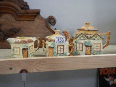 A three piece cottage ware tea set.