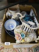 A box of miscellaneous ceramics, COLLECT ONLY.