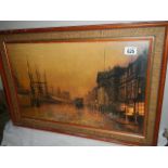 A twentieth century street and harbour scene. COLLECT ONLY.