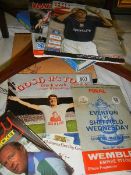 A quantity of football programmes etc., including 1966 FA cup final.