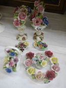 A mixed lot of porcelain posies.