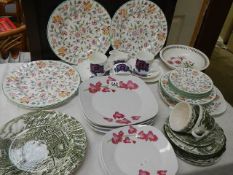 A mixed lot of dinner ware including Minton, Doulton etc., COLLECT ONLY.