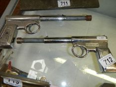 Two Harrington & Son 'The Gat' chrome plated pistols.