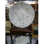 A large studio pottery dish and a meat platter, COLLECT ONLY