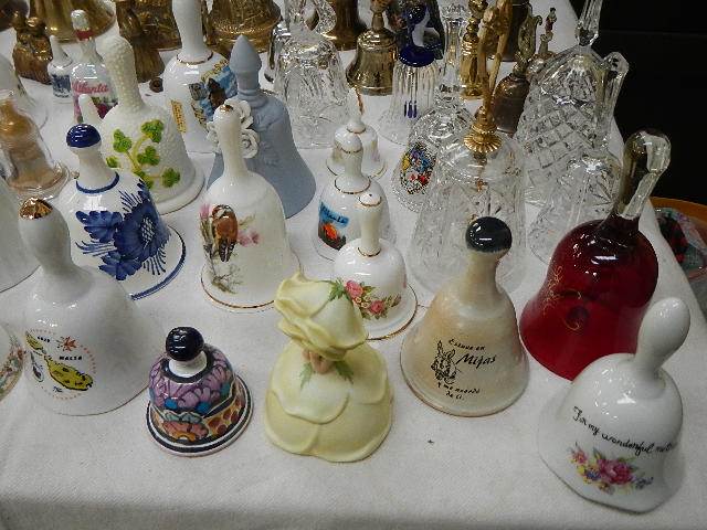 Approximately 100 bells in brass, glass and china. COLLECT ONLY. - Image 3 of 8