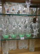 Three shelves of drinking glasses. COLLECT ONLY.