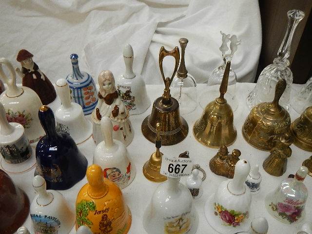 Approximately 100 bells in brass, glass and china. COLLECT ONLY. - Image 5 of 8