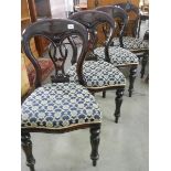 A set of four Victorian mahogany dining chairs, COLLECT ONLY.