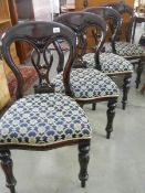 A set of four Victorian mahogany dining chairs, COLLECT ONLY.