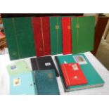 A quantity of old stamp albums.