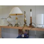 A mixed lot of table lamps. COLLECT ONLY.