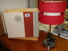 Two modern table lamps.