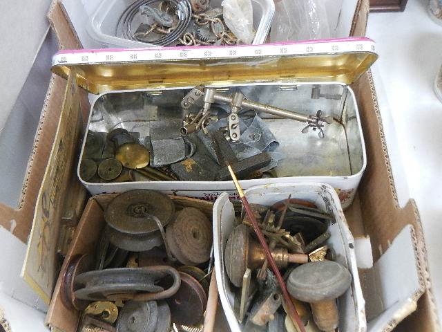 A box of assorted clock parts, COLLECT ONLY. - Image 2 of 3