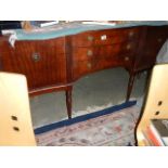 A mahogany bow front sideboard. COLLECT ONLY.